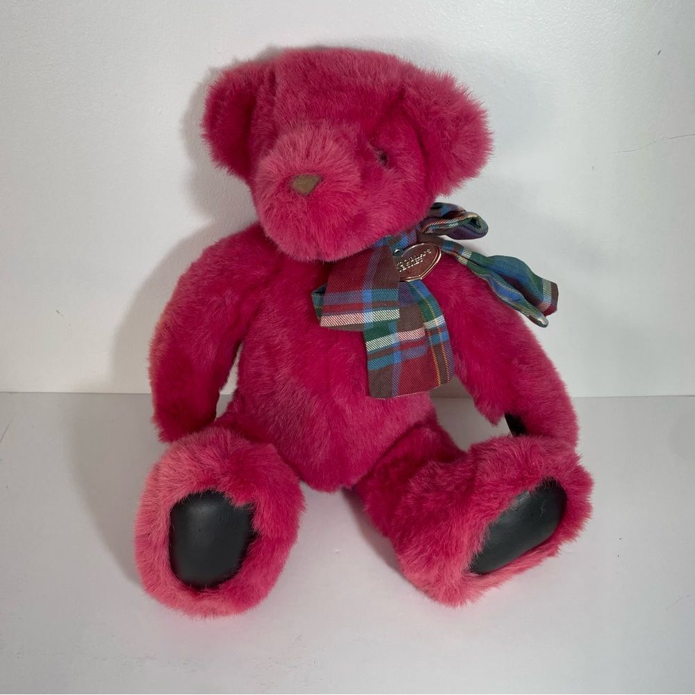 Victoria’s Secret Gund Plush Pink Bear w Bow Vintage 1992 NWT